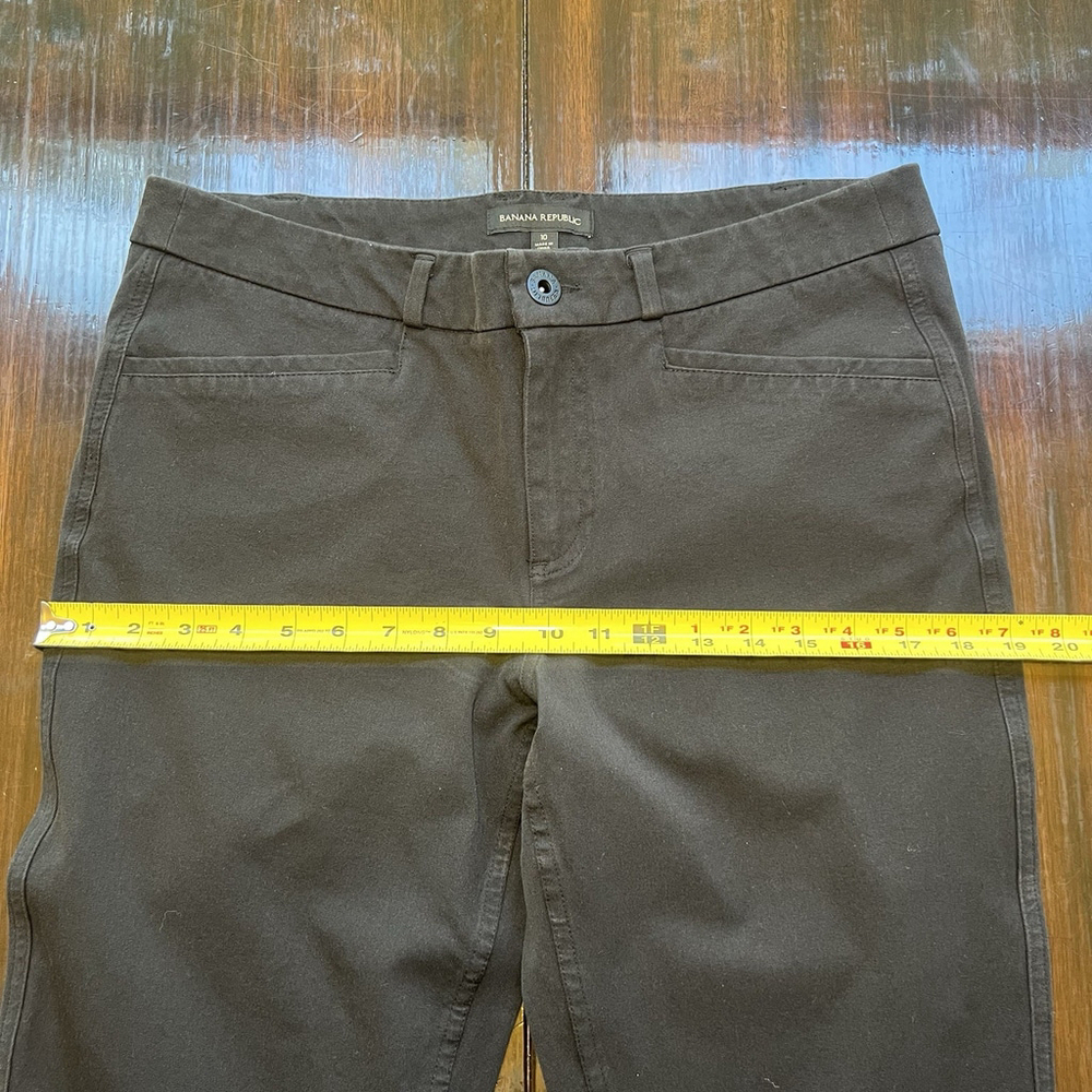 Banana Republic Womens Slim Straight Chino Pants Black Size 10 Slash Pocket - Picture 9 of 11